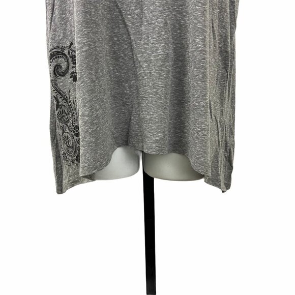 - Life Is Good Gray Tunic Size M Sharkbite Hem - Picture 4 of 6